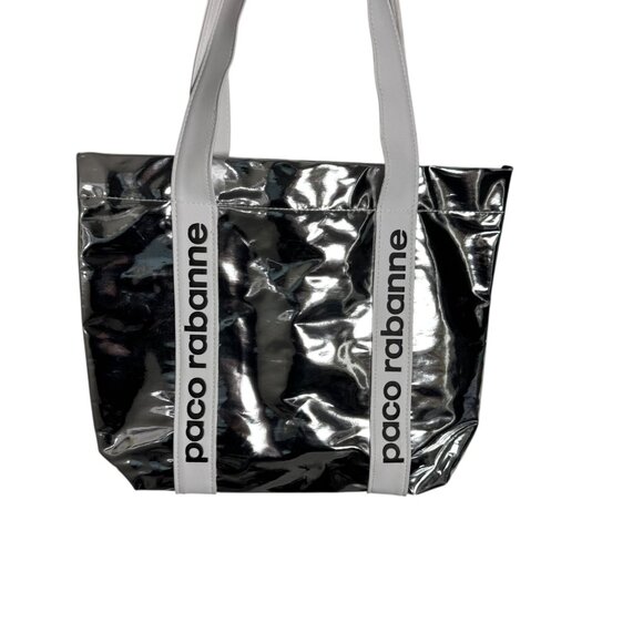 Paco Rabanne X SeaTrees Space Age Silver tote Bag chrome look - Picture 2 of 8